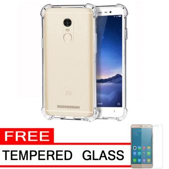 Gambar Case Anti Shock   Anti Crack Elegant Softcase for Xiaomi Redmi Note 3 Pro   White Clear + Free Tempered Glass