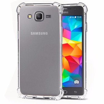 Gambar Case Anti Shock   Anti Crack for Samsung Galaxy Grand Prime   G530  Belakang Acrilic Keras   Pinggir Silicone Soft   Clear