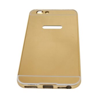 Gambar Case For Oppo F1S A59 Alumunium Bumper With Sliding Mirror   Gold