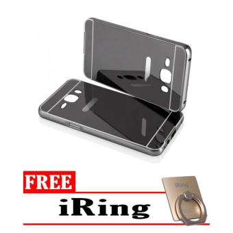 Gambar Case For Samsung Galaxy J1 Ace Bumper Slide Mirror   Black + FreeiRing