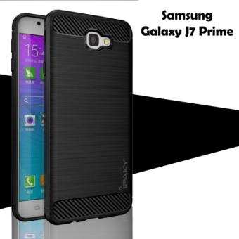 Gambar Case for Samsung Galaxy J7 Prime Ipaky Softcase Premium TextureCarbon Fiber CF TPU Silikon   Hitam