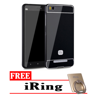 Gambar Case For Xiaomi Mi4C Bumper Slide Mirror   Black + Free iRing