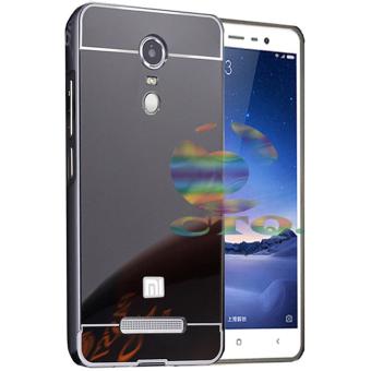 Gambar Case For Xiaomi Redmi Note 4X Bumper Sleding Mirror   Bumper BesiKaca Metal Back Case   Bumper Cermin   Casing Hp   Casing Handphone  Hitam