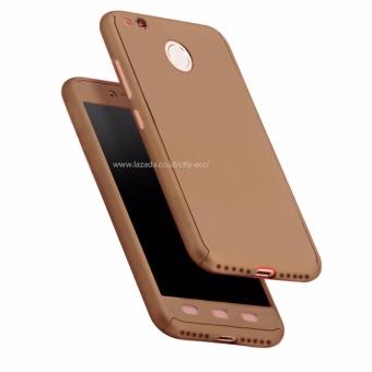 Case Front Back 360 Degree Full Protection for Xiaomi Redmi 4x - Gold + Tempered Glass  