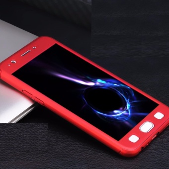 Gambar Case Front Back 360 Degree Full Protection Oppo A57 A39   Red + Tempered Glass