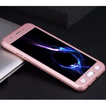 Gambar Case Front Back 360 Degree Full Protection Oppo F1s A59   Pink + Tempered Glass