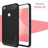 Case Ipaky Carbon Fiber for Xiaomi Redmi 4X Softcase Premium Shockproof TPU - Hitam XO5