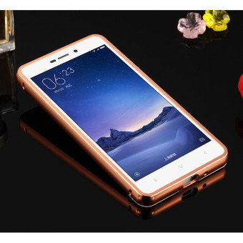 Gambar Case Meizu m2 Alumunium Bumper With Mirror Backdoor Slide  Rosegold