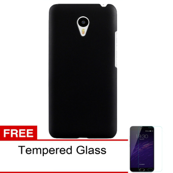 Gambar Case Meizu M2 Note HardCase Frosted Shell   HITAM + Tempered Glass