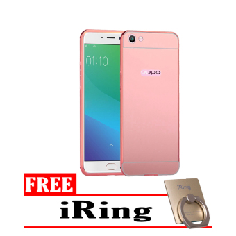 Gambar Case Oppo F1S Bumper Mirror Slide Rose Gold   Free iRing