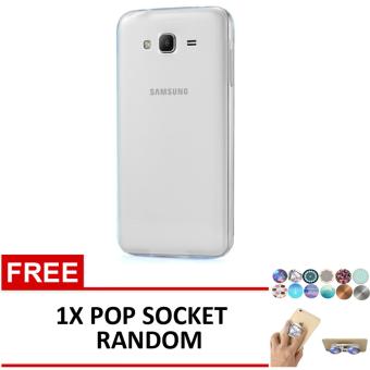 Gambar Case Softcase Ultrathin for Samsung Galaxy J5 2015   J500   Clear +Free 1x Pop Socket