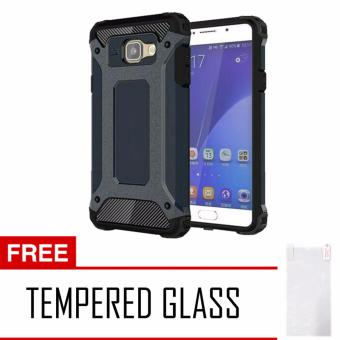 Gambar Case Tough Armor Carbon for Samsung Galaxy A5 2017 Series   Biru Dongker + Free Tempered Glass