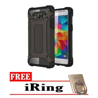 Gambar Case Tough Armor Rugged Capsule TPU Silicone Shockproof Back CaseSamsung Galaxy J2   Black + Gratis iRing