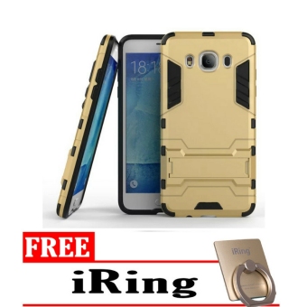 Gambar Case TPU + PC Phone Case for Samsung Galaxy J7 2016 ( J710 )   Gold + GRATIS iRing