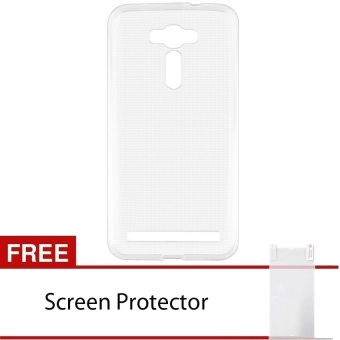 Gambar Case Ultra Thin Asus Zenfone 2 Laser ZE500KL (5 inch) Soft Jelly(Clear) FREE Screen Protector