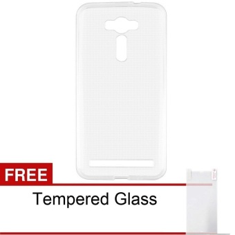 Gambar Case Ultra Thin Asus Zenfone 2 Laser ZE500KL (5 inch) Soft Jelly(Clear) FREE Tempered Glass