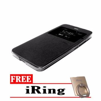 Gambar Casing Flip Cover Premium Leather Case for Xiaomi Redmi Note 4  Hitam + Free I Ring