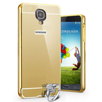 Gambar Casing Metal Bumper Mirror for Samsung Galaxy S4   Gold