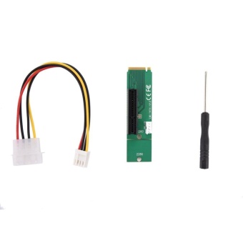Gambar CHEER PCI E 4X to NGFF M.2 M Key Riser Card Adapter Power Cable Converter Card   intl