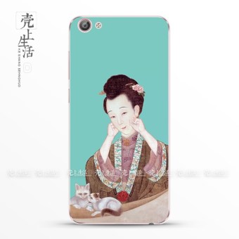 Gambar Chinese style vivox7plus X6 transparent ultra thin full edging soft case phone case