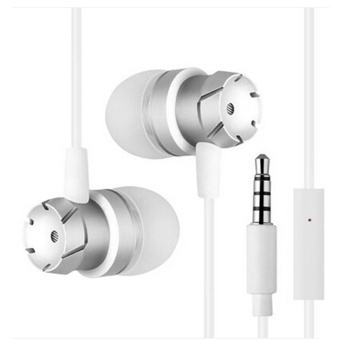 Gambar CITOLE In Ear Supper Bass Metal Earbuds Earphone Headphone Microphone 3.5mm (White)   intl