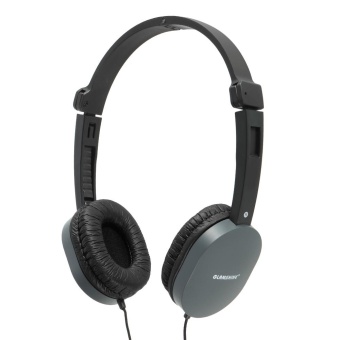 Gambar CLAMSHINE GS J1 3.5mm Wired Headphone Over ear Headset Hands free with Mic for Smart Phones Computers Grey   intl