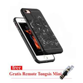 Gambar Cocose Original Case Dragon Anti Crak Iphone 5   5c   5s   Hitam  Gratis Tongsis Mini Remote