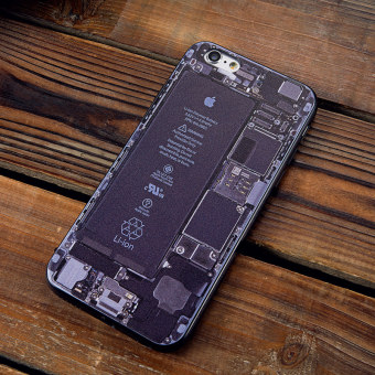 Gambar Conner IPhone6 6 Ditambah Apple ID Sisi Hitam Hardcase Casing HP