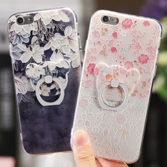 Gambar Conner IPhone6 6plus Transparan Ukiran 3 Dimensi Lukisan Cat Casing Casing HP