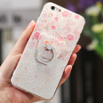 Gambar Conner IPhone6 6plus Transparan Ukiran 3 Dimensi Lukisan Cat Casing Casing HP