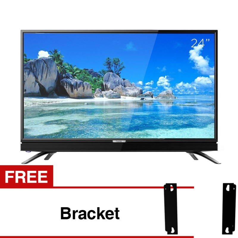 Coocaa 24 inch HD LED TV - Hitam (Model 24W3) Free Bracket