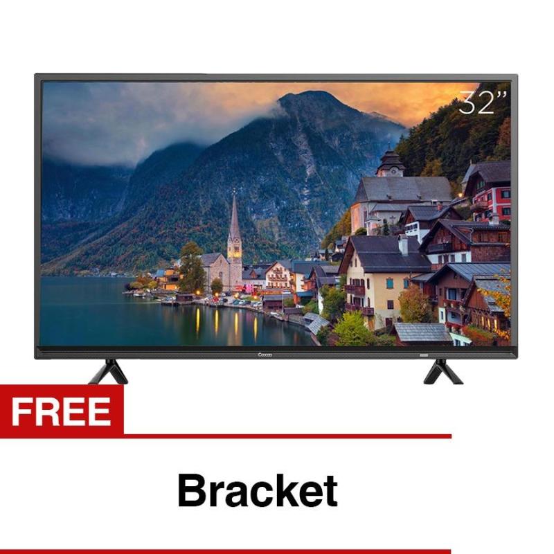 Coocaa 32 inch HD Digital LED TV - Hitam (Model 32E2A22G) with Free Bracket