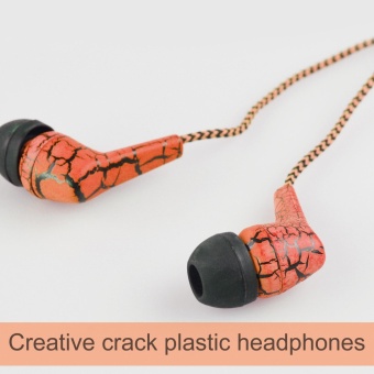 Gambar Creative Cracks Plastic Headphones In Ear Universal Phone withMicrophone   intl