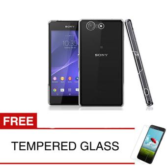 Crystal Case for SNY Xperia Z3 Compact / D5803 (4.6") - Clear Hardcase + Gratis Tempered Glass  