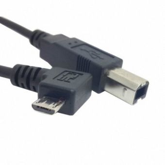 Gambar CY Chenyang 30cm Right Angled 90 Degree Micro USB OTG to Standard BType Printer Scanner Hard Disk Cable