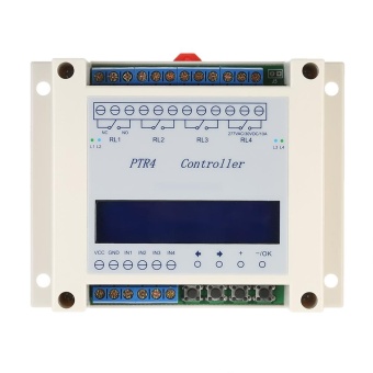 Gambar DC6 40V 4 Channel Programmable Digital Time Relay Timer Controller Delay Switch Module Independent Timing Cycle LCD Display   intl