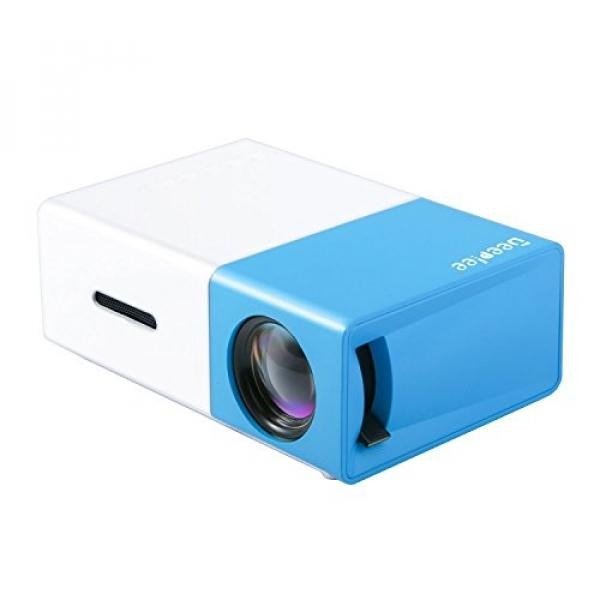 Deeplee projectorblue 2017 New Mini Projector, Portable LED Projector Home Cinema Theater with PC/Laptop/USB/SD/AV/HDMI Input Pocket Projector for Video Movie Game Home Entertainment Projector, Blue - intl