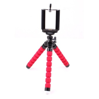 Gambar Diotem Trumpet Octopus Sponge Tripod Mini Triangle Bracket   Red  intl