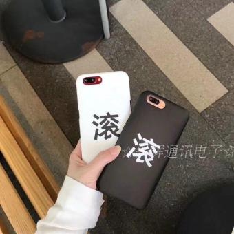 Gambar Ditambah iphone6 7plus teks hitam dan putih shell beberapa ponsel