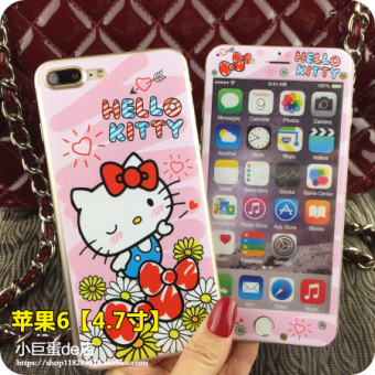 Gambar Ditambah iphone7 3d lega pelindung layar permukaan baja