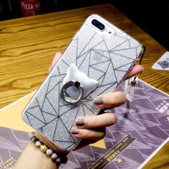 Gambar Ditambah iphone7 iphone7 set lampu kilat berlian merek populer shell ponsel lengan pelindung