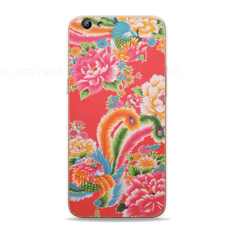 Gambar Ditambah OPPOR9 A59 Busana Kain Peony Perempuan Handphone Shell