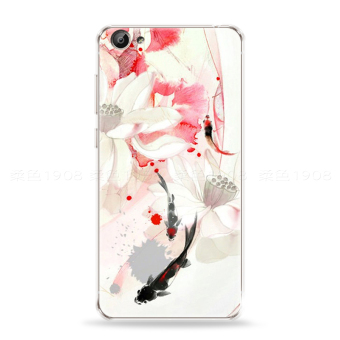 Gambar Ditambah OppoR9s A53 A59 Retro Bantuan Lotus Handphone Shell Soft Cover