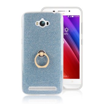 Gambar Drop Resistance Metal Ring Stand TPU Phone Case Cover for Asus Zenfone Max ZC550KL (Blue)   intl