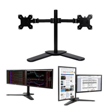 Gambar Dual Monitor Arms Desk Mount Stan Heavy Duty Fully Adjustable Screens up to 27\