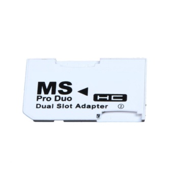 Gambar Dual Slot Micro For SD SDHC TF to Memory Stick MS Card Pro Duo Reader Adapter   intl