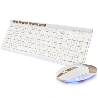 Gambar E 3LUE EKM825 2.4G Wireless Keyboard and Mouse Combo Splash proof Design Chocolate Key Caps Adjustable DPI Mouse with Nano USB Receiver   intl