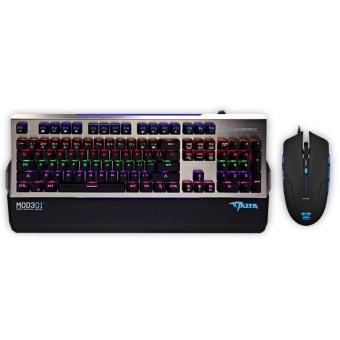 Gambar E   3LUE K829 Wired Optical Mechanical Keyboard Mouse Combo with LED Backlit   intl