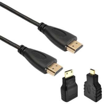Gambar ELEC 2M HDMI 3 In 1 Male To Male Gold plating Adapter   intl