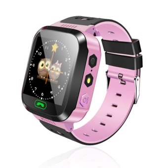 Gambar ELEC Kids Wristwatch Touch Screen GPRS Locator Tracker Anti LostSmartwatch Pink   intl